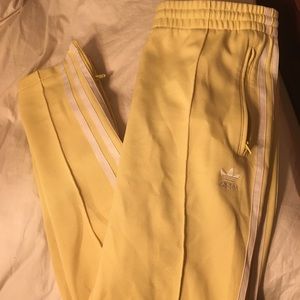 Adidas Small Track Pants Sm Yellow Stripes